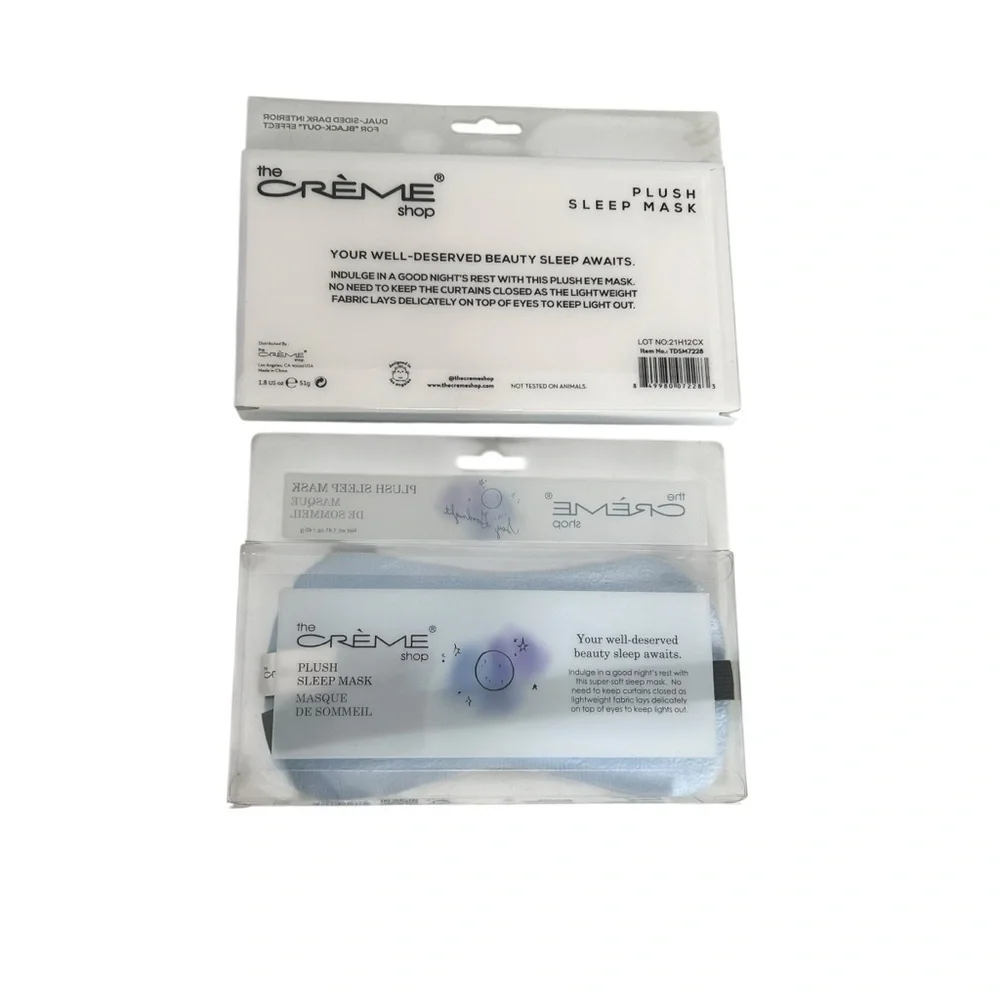 THE CRÈME SHOP Blue Sweet Dreams Tie Dye Girl Bye Plush Sleep Mask Bundle of 2